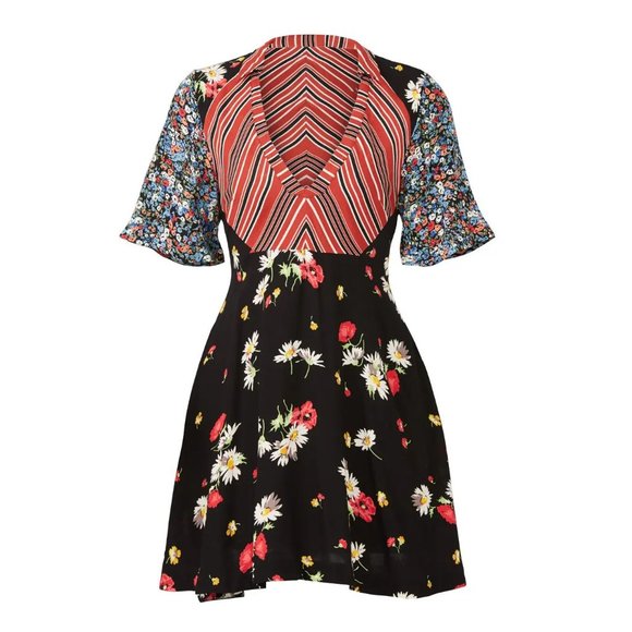 Free People Multicolor Floral Mini Dress - Picture 1 of 14